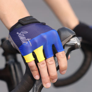 Santic Original Bike Gloves Summer Half Finger Shockproof Breathable Mountain Bike Sports Gloves Men Women Cycling Accessories 3P142