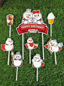 Topper Cake MIxue ES hiasan kue Happy Birthday