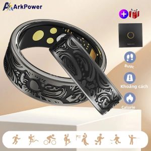 Nhẫn Thông Minh Theo Dõi Sức Khỏe IP68 Chống Nước Đo Nhịp Tim SpO2 Lượng Calo Dành Cho Nam & Nữ Tương Thích Với iOS/Android