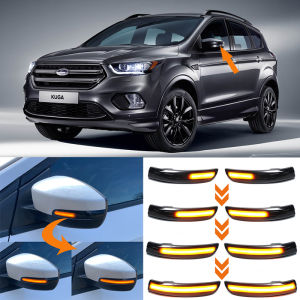 Dynamic LED Side Rearview Mirror Turn Signal Light Indicator For Ford Escape Kuga II EcoSport 2013-2019 Car Accessories