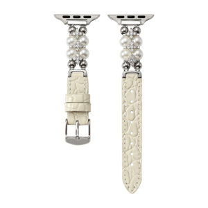iSeriseWatch | Pearl Crocodile Grain Leather Watch Strap 41mm 45mm