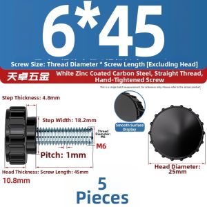 TIANZHUOJINSHU | Textured Grip Knob Handle Smooth & Grooved Design