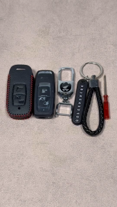 For HONDA Pcx 160 Click 160 ADV 160  PCX160 Remote Key Leather Case Cover Keychain