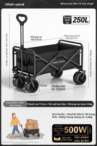 Urbanwave | Xe đẩy tay đa năng gấp gọn cho gia đình & cắm trại