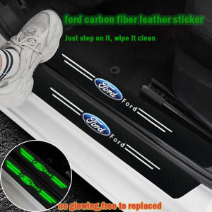 9 ชิ้น กันรอยสติกเกอร์ Ford Ranger, Everest Raptor, Focus, Mustang, Fiesta กันรอยประตูและท้าย สำหรับการผ่าตัดผ่านแสงคาร์บอนไฟเบอร์หนังสติกเกอร์