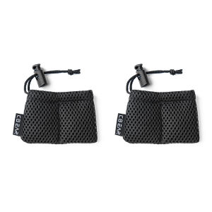 KBEAR BP04 Mini Drawstring Portable Headphone Pouch Dirt-resistant Durable Storage Bag Classic Black Mesh Design Earphone Case