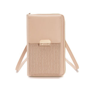 Mobile Phone Wallet Trend Simple Crossbody Bag Korean Version Buckle Small Square Wallet WomenS Shoulder Sling Bag