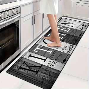 VIKAMA Modern Minimalist Kitchen Floor Mat - Dirt Resistant and Slip-Resistant Kitchen Carpet for Home Decoration