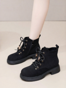 Josiny | New Autumn Winter Side Zip Martin Boots Short Ankle Boots
