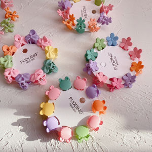 Korean Style Baby Girl Hair Clips Flower Decorations Non-Damaging Hair Accessories Cute Infant Toddler Hair Grabbers Hairpins