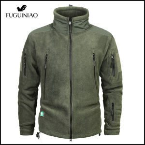 FUGUINIAO Hiking jacket Mens Outdoor Jackets Keep warm jackets Mens Coats Polar Fleece Collar Cardigan Jacket Mountaineering Windproof Waterproof Tactical Sport Jacket