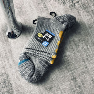 Tech Quick Dry Antibacterial Anti Odor Autumn Winter Hiking Sports Casual Men Socks Towel Bottom mid Calf Thickened Double