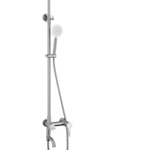 Bộ Vòi Hoa Sen Inox 304 Đầu Phun Tròn Tạo Cảm Giác Như Mưa Ba Áp Suất