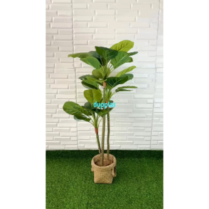 Pohon Hias Tanaman Artificial Apel T100 Latex Cover Pot Purun Handle Dekorasi Kantor Pajangan Rumah