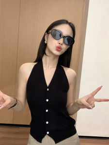 ALOHA LU | Áo Camisole Len V-Cổ Cho Phụ Nữ