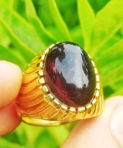 Cincin Batu Kecubung Wulung Oval