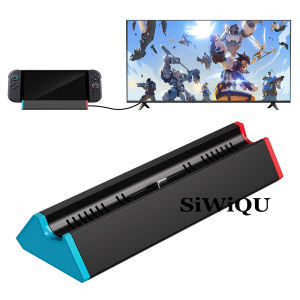 Portable Charging Dock Station For Switch 2/OLED/1，With 4K 120Hz HDMI Adapter/Type C Port/USB Port，Support Switch 21.0 Syswit