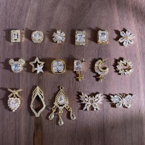 4PCS Kaniu Luxe Gold Nail Jewels Premium Crystal Rhinestones For Acrylic Nails Decoration Handmade Craft