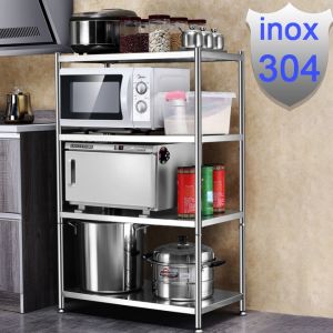 Kệ bếp để đồ bằng inox 3 tầng 4 tầng Kệ lò vi sóng đa năng nhiều tầng