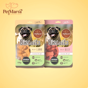 PetMarra Biscuits Dog Treats Milky Lamb Flavor 100g dogs puppies treat puppy snack pet foods all breeds