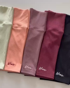 Roller Back-Pocket Wide Ribbed Biker Shorts (The Movement) - The Flos Club