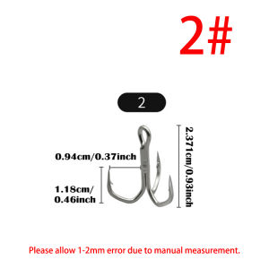 5X Strong Treble Hooks 20~100Pcs Saltwater Fishing Triple Hook Round Bend Crankbait Spinners Hard Lures Replacement Hook
