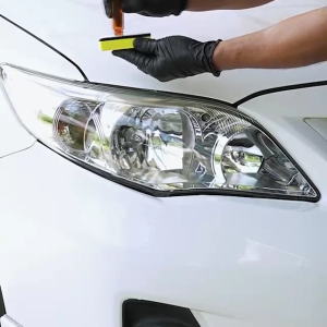 WACA ชุดครีมขัดโคมไฟเหลือง+เคลือบไฟหน้า ป้องกัน UV กันน้ำเกาะไฟหน้ารถ ขจัดคราบน้ำมัน ลบคราบน้ำ คราบสกปรก เคลือบกระจก น้ำยาขัดกระจก Glass Compound Roll On W903 FHA Wacaเคลือบเงา WACA WAX