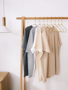 Gold Aluminum Clothes Hanger Nordic Style Wardrobe Seamless Hanging Clothes Metal Clothes Hanger for Closet And Coat Closet