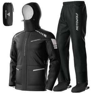 Motowolf | Motorcycle Riding Waterproof Raincoat and Rain Pants
