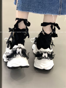 Warrior Original Lace-Up Dad Sneakers Womens 2025 Autumn Thick Bottom Heightening Sports Shoes Breathable Casual White Sneakers