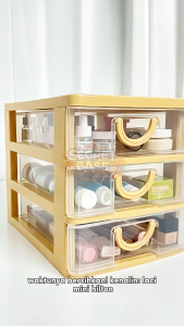 MINI HILTON - Laci Mini Aesthetic / Rak Susun Serbaguna / Rak Kosmetik / Mini Container Plastik
