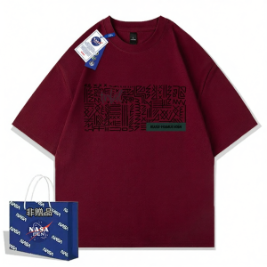 NASA Collaboration Simple Casual Heavyweight Cotton T-Shirt