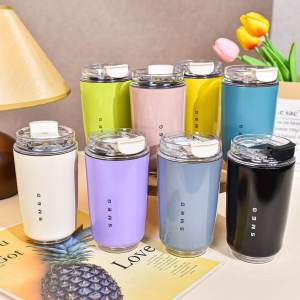 SMEG insulated cup portable matching cup hot and cold dual-use large capacity insulated cup 304 stainless steel water coffee cup大容量不锈钢咖啡杯/水杯
