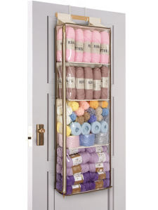 Cotton Dolls Storage Bag Dustproof Door Back Hanging Bag Wardrobe Side Wall Hanging Style Cashmere Yarn Organizer Tool
