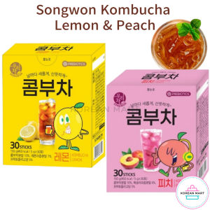 Songwon Kombucha Lemon Peach 30T / Probiotics 12 types of lactobacillus Prebiotics