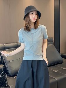 Black Short Sleeve Womens T-shirt Summer Hot Sale Unique Design Single Piece Super Beautiful round Neck Other Material 100%