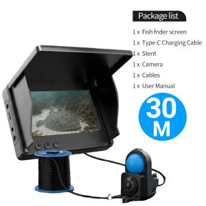 Portable Ice Fishing Underwater Camera 4.3 Inch IPS Display Infrared Night Vision 15M/30M Cable for Lake Fishing