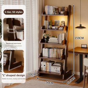 YONGJUE | Corner Narrow Gaps Bookshelf Storage Rack Solid Wood