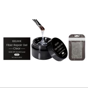 EELHOE Fiber Repair Gel Natural quick-drying wearable nail adhesive is soft stable easy to use and convenient nail polish Nail Repair Protection Gel Gel Nail Repair