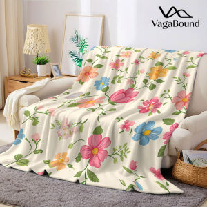 BILIBILI | Multicolor Ditsy Floral Print Flannel Blanket Warm Soft Halloween Christmas Decorative Couch Warm Cozy All-Season Gift