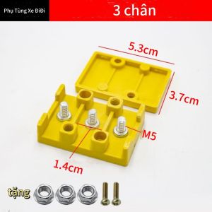 Cầu đấu điện 3chân 5chân 6chânCầu nối domino xe điện (có tặng kèm ốc) dụng cho xe máy điện xe đạp điệnchống cháy nổphụ tùng phụ kiện xe điện