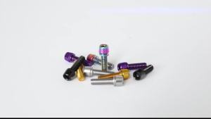 RIDERACE | 6Pcs MTB Road Bike Stem Bolts Bicycle Handlebar Stem Screw With Washer M5*18mm Alloy Steel Hexagon Bolts Colorful Fixing Screws