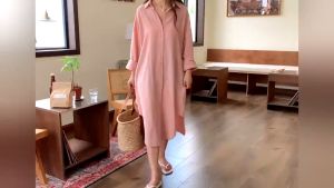 【Dandelions】Ready Stock 8 Colors Korean Lazy Simple Basic Comfortable Long Shirt Windbreaker blouse Shirt Women Outwear