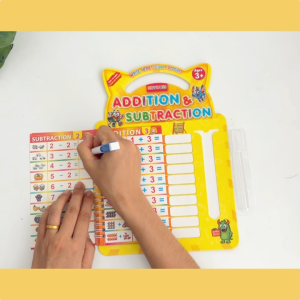Wipe & Write Addition & Subtraction Learning Tablet for Kids