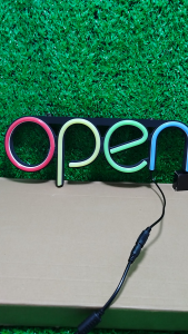 ป้ายไฟนีออน ป้ายไฟ OPEN เเนวนอน ไฟประดับตกแต่ง ป้ายไฟสำรับตกแต่งหน้าร้าน