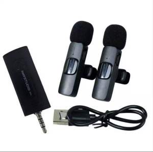 Microphone Clip On Mic Wireless Noice Reduction Vlogging Singing 3.5mm
