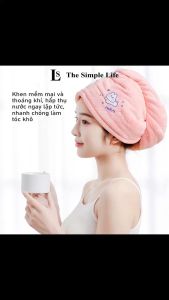 Khăn ủ tóc khăn ủ tóc siêu thấm nước trùm đầu quấn tóc nhanh khô siêu tốc hút nước tốt cao cấp