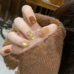 Handmade Wearable Nail Art Cat Eye Short Style Glass Bead White Enhancing Manicure High End Feelings Gentle Color Series from China