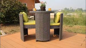 Outdoor Tables Chairs Villas Courtyards Gardens Leisure Rattan Chairs Rattan Tables 2+1 Set