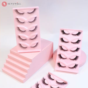 Sunywill ขน3D ขนตาปลอมจิ้งจอกขนตาธรรมชาติปุยนุ่มขนตามิงค์เทียมขนแมว5คู่สำหรับเครื่องสำอางประจำวันในงานปาร์ตี้